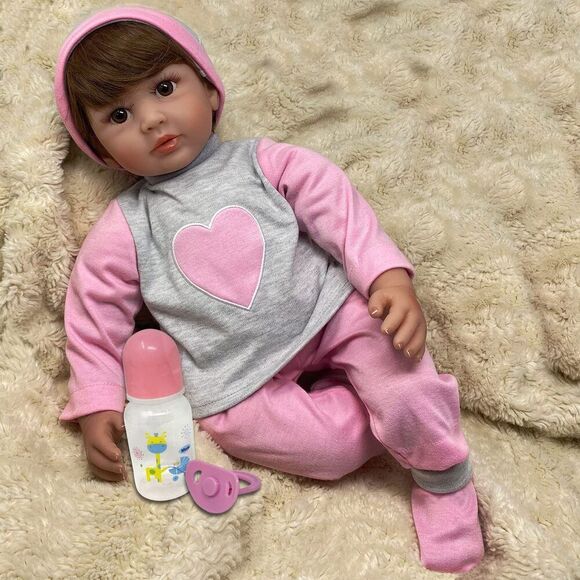 22" Baby Doll Reborn Realistic Baby Doll That Looks Real | Weighted Soft Newbor - Picture 8 of 9
